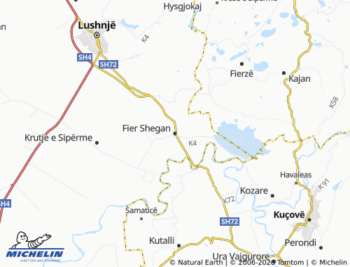 MICHELIN-Landkarte Fier Shegan - ViaMichelin