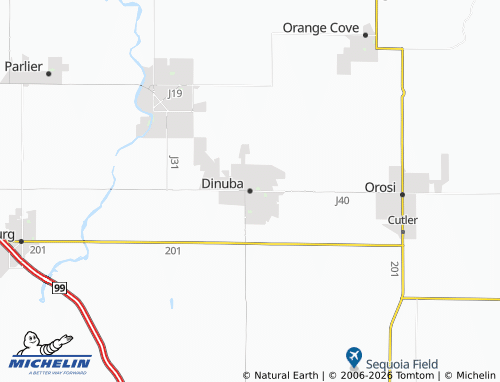 Mappa MICHELIN Dinuba - ViaMichelin