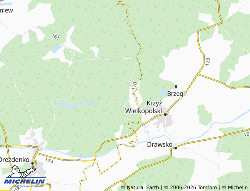 MICHELIN-Landkarte Drawiny - ViaMichelin