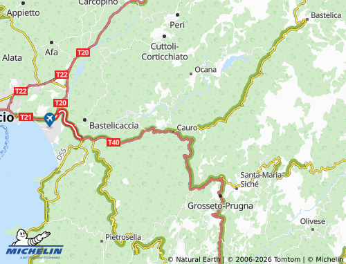MICHELIN Cauro map - ViaMichelin