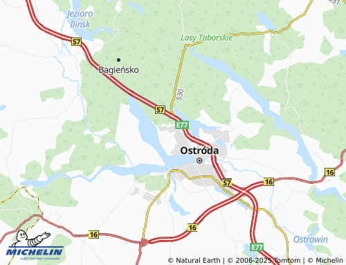 MICHELIN Wałdowo map - ViaMichelin