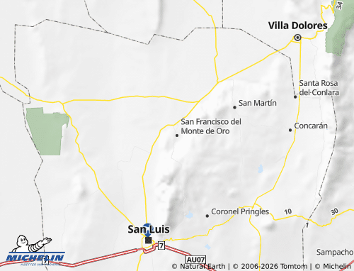 MICHELIN Ayacucho map - ViaMichelin