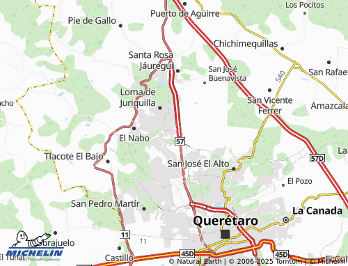 MICHELIN Juriquilla Santa Fé, La Castellana map - ViaMichelin