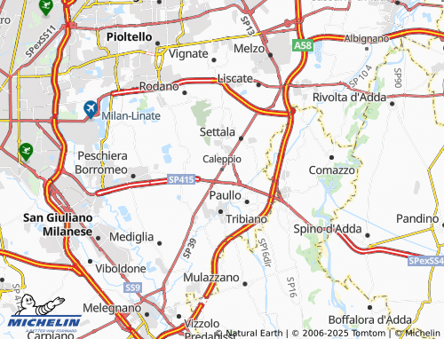 MICHELIN-Landkarte Caleppio - ViaMichelin