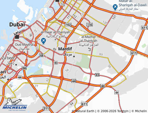 MICHELIN Mirdif map - ViaMichelin