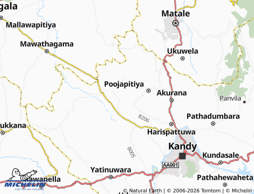 MICHELIN Amuwathdeniya map - ViaMichelin