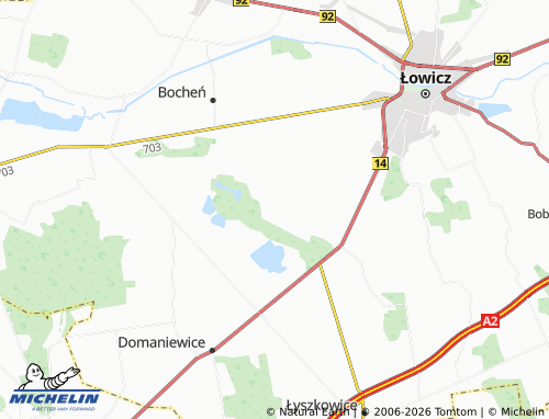 MICHELIN-Landkarte Dąbkowice Górne - ViaMichelin