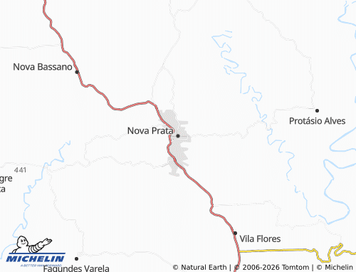 MICHELIN Nova Prata map - ViaMichelin