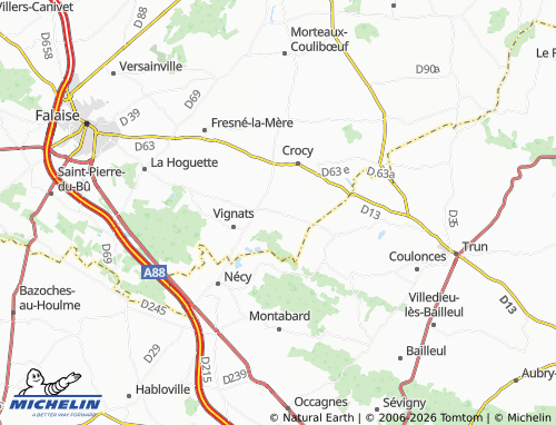 MICHELIN Fourches map - ViaMichelin