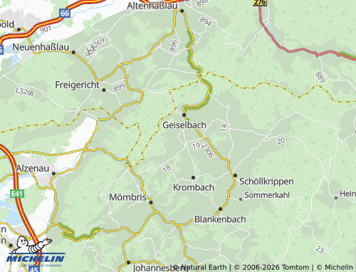 MICHELIN Omersbach map - ViaMichelin