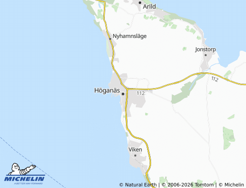 Carte MICHELIN Höganäs - ViaMichelin