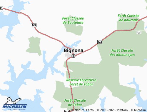 MICHELIN Bignona map - ViaMichelin