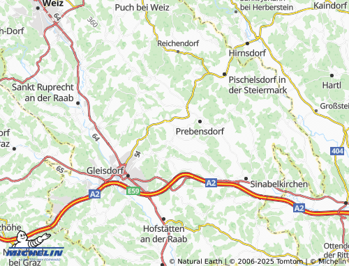 Mapa MICHELIN Wolfgruben bei Gleisdorf - ViaMichelin