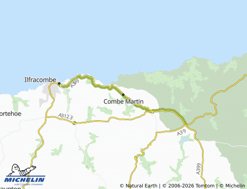 MICHELIN Combe Martin map - ViaMichelin