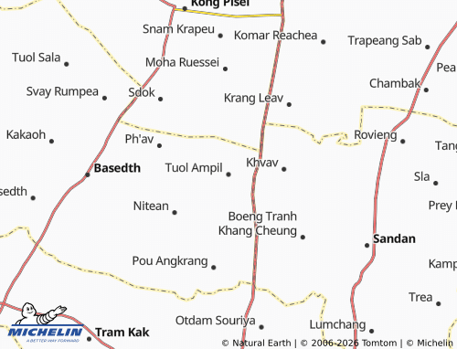 MICHELIN Tuol Ampil map - ViaMichelin