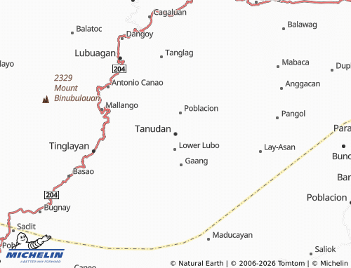 MICHELIN Tanudan map - ViaMichelin