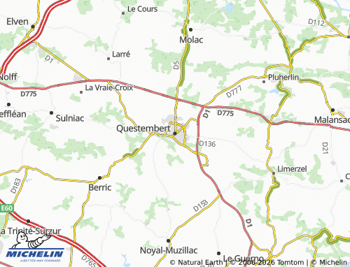 Mapa MICHELIN Questembert - ViaMichelin