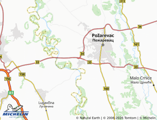 Mapa MICHELIN Ljubičevo - ViaMichelin