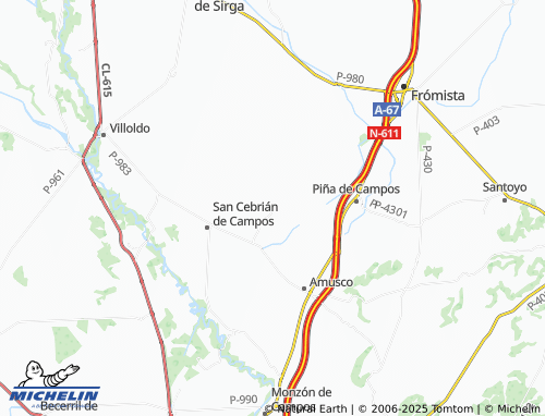 MICHELIN Amayuelas de Arriba map - ViaMichelin