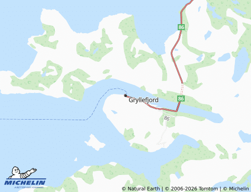 MICHELIN Gryllefjord map - ViaMichelin