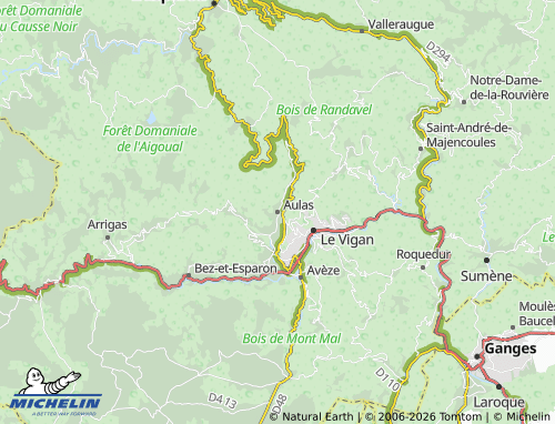 MICHELIN Aulas map - ViaMichelin