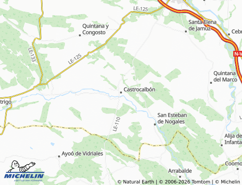 Carte MICHELIN Castrocalbón - ViaMichelin