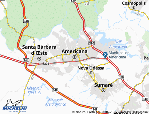 Mapa MICHELIN Americana - ViaMichelin