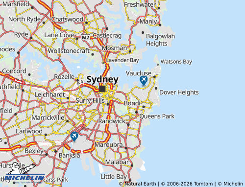 Mapa MICHELIN Edgecliff - ViaMichelin