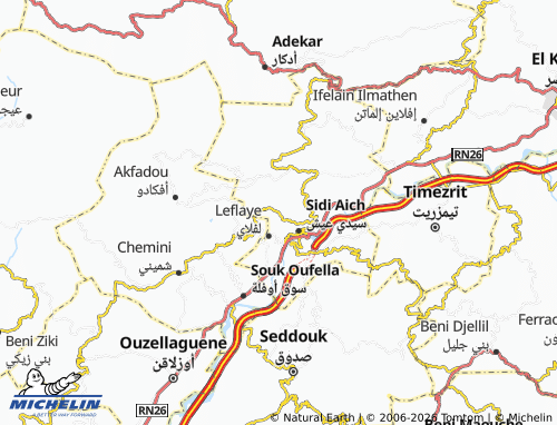Carte MICHELIN Thinabdher - ViaMichelin