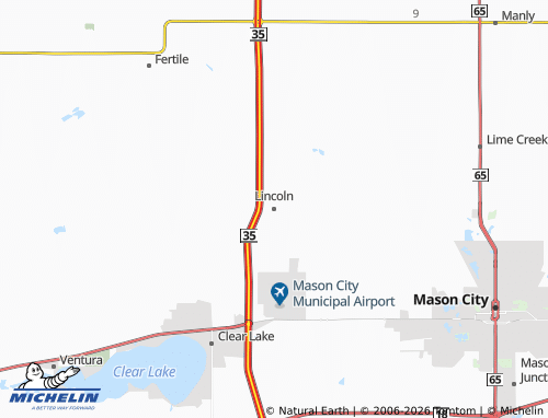 Mapa MICHELIN Lincoln - ViaMichelin