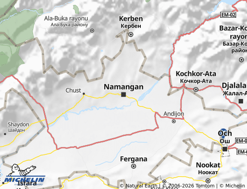 Kaart MICHELIN Namangan - ViaMichelin