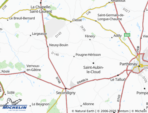 MICHELIN Pougne-Hérisson map - ViaMichelin
