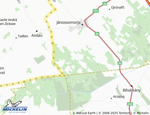 MICHELIN Hanságfalva map - ViaMichelin