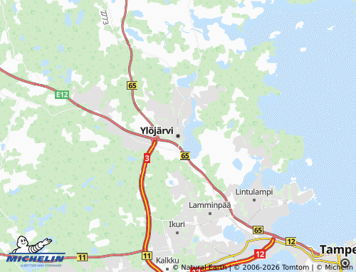 MICHELIN-Landkarte Ylöjärvi - ViaMichelin