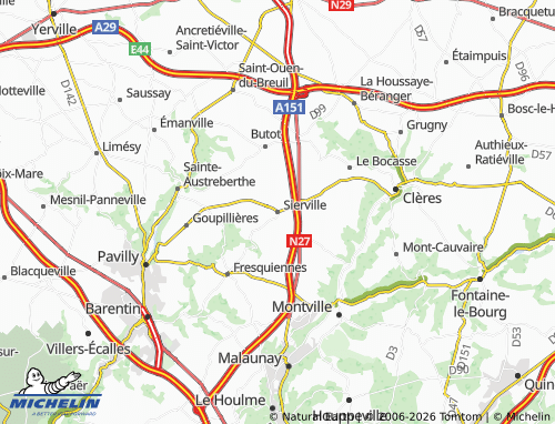 MICHELIN Sierville map - ViaMichelin