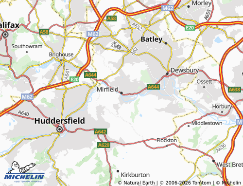 Carte MICHELIN Mirfield - ViaMichelin