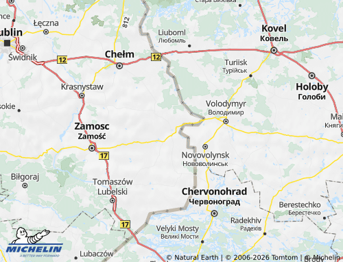 Carte MICHELIN Hrubieszowski - ViaMichelin