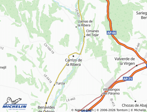 MICHELIN Carrizo de la Ribera map - ViaMichelin