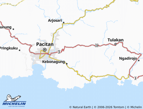 MICHELIN Punjung map - ViaMichelin