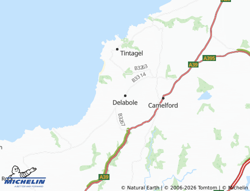 MICHELIN Delabole map - ViaMichelin