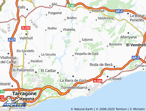 MICHELIN Vespella de Gaià map - ViaMichelin