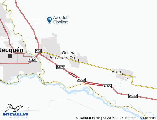 Mappa MICHELIN General Fernández Oro - ViaMichelin