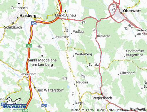 Mappa MICHELIN Wörterberg - ViaMichelin
