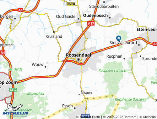 Kaart MICHELIN Roosendaal - ViaMichelin