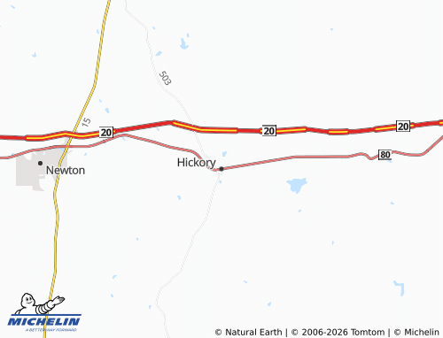 Mapa MICHELIN Hickory - ViaMichelin
