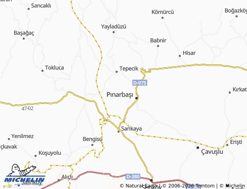 MICHELIN-Landkarte Yeşilyurt - ViaMichelin
