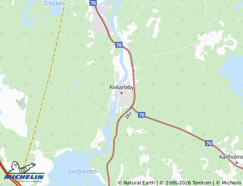 Carte MICHELIN Älvkarleby - ViaMichelin