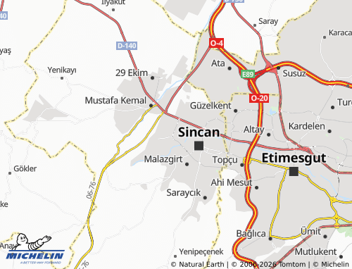 Kaart MICHELIN Ahi Evran - ViaMichelin