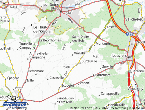Carte MICHELIN Vraiville - ViaMichelin