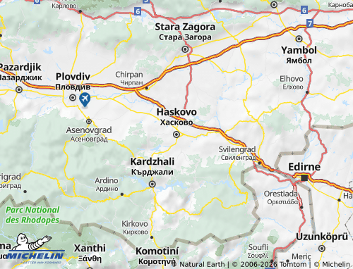 MICHELIN Haskovo map - ViaMichelin